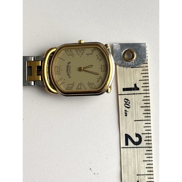 Hermès Two-Tone Stainless Steel & Gold Watch - Picture 13 of 15